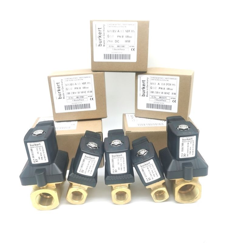 Burkert Solenoid Valve FKM Seal 00126091 24VDC 8W 0~6bar 6013 টাইপ ডাইরেক্ট অ্যাক্টিং G1/8 ইঞ্চি 2/2 স্বাভাবিকভাবে বন্ধ 3.0 ফ্লো হোল