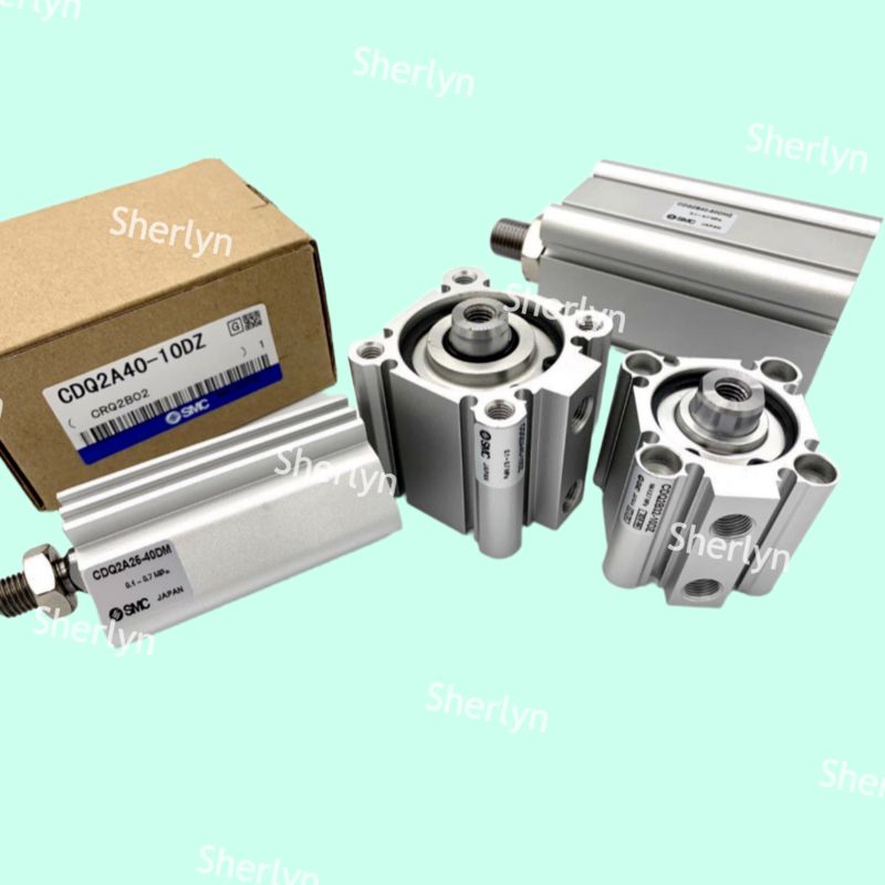 এসএমসি CQ2A12-5D CQ2 স্ট্যান্ডার্ড সিলিন্ডার, ১২ মিমি সিলিন্ডার বোর, ৫ মিমি এল স্ট্রোক, ডাবল অ্যাক্টিং সিলিন্ডার অ্যাকশন, উভয় প্রান্তে থ্রেডেড মাউন্টিং