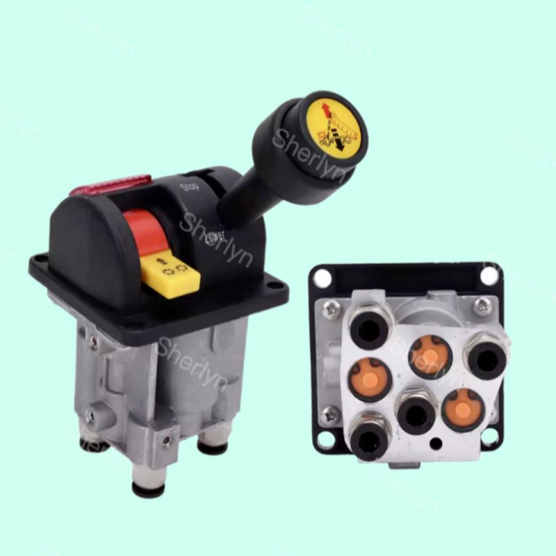 BKQF34-B 14750650H 4 ছিদ্র ডাম্প ট্রাক রাবার হ্যান্ডেল ভালভ M6 লক করা হাইড্রোলিক ডাম্প ট্রাক কন্ট্রোল ভালভ ﻿