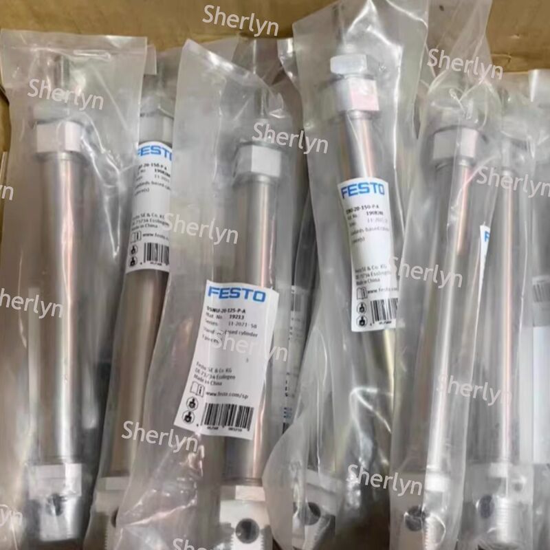 স্ট্রোক ১৫ মিমি পিস্টন নিউমেটিক সিলিন্ডার DSNU-8-15-P-A FESTO ডাবল অ্যাকটিং সিলিন্ডার ১৯০৮২৪৭