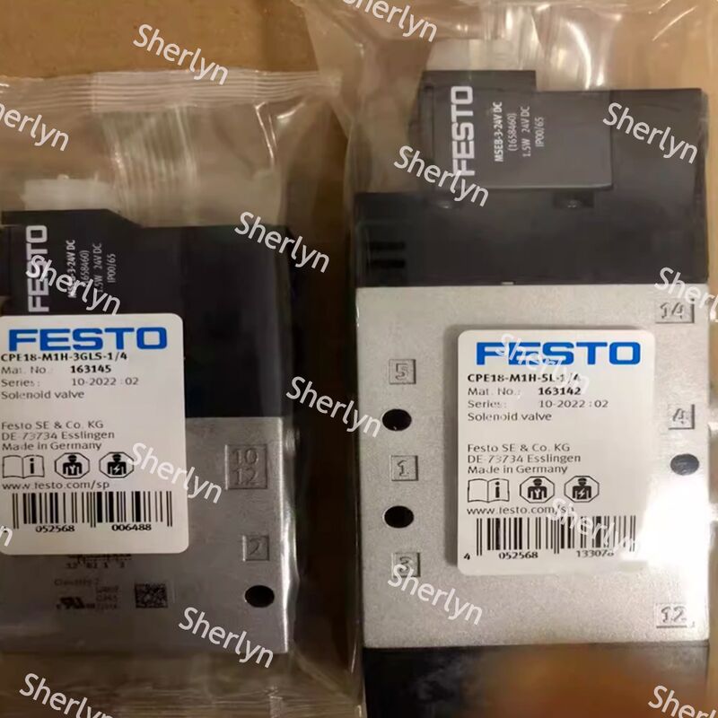 FESTO এয়ার সোলিনয়েড ভালভ CPE18-M1H-3GL-QS-8 163149 3/2, বন্ধ, Monostable