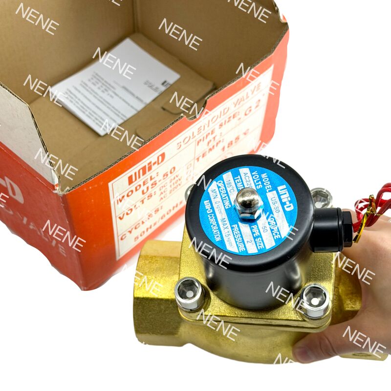 ইউএস-৫০ ইউএনআইডি নিউম্যাটিক সোলিনয়েড ভ্যালভ ব্রাস ২ "ওরিফাইস ৫০ মিমি ২ ইঞ্চি -৫°সি ~ ১৮৫°সি