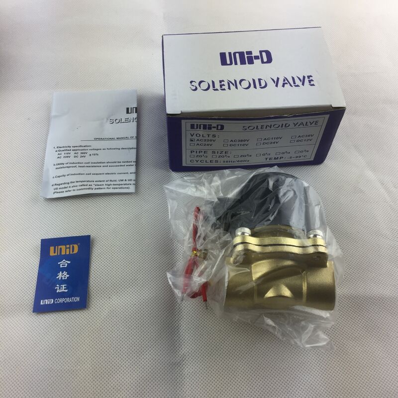 UW-25 কপার বডি নরমালি ক্লোজড এয়ার ভালভ দ্বি-মুখী ইলেক্ট্রোম্যাগনেটিক ভালভ ওয়াটার ভালভ সোলেনয়েড ভালভ