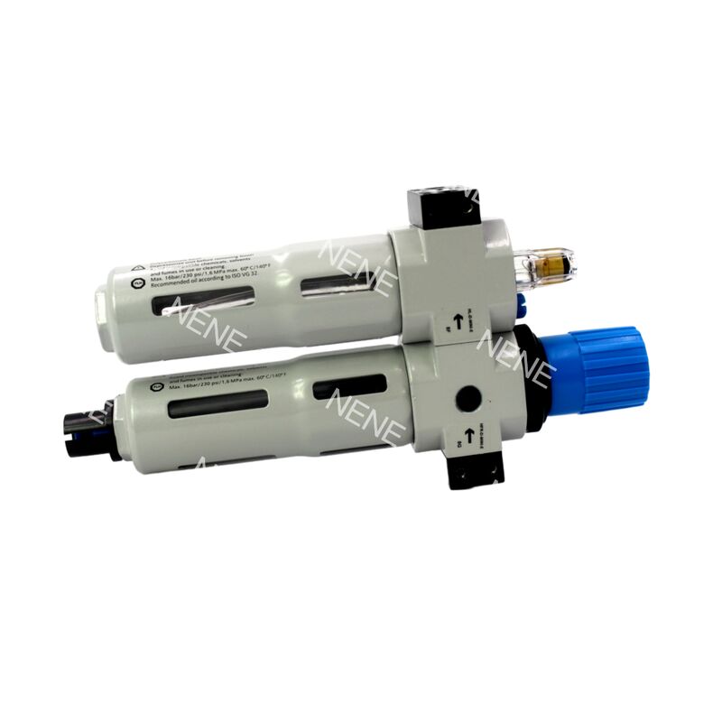 বায়ুসংক্রান্ত G1/8 0.5-12bar এফআরসি ইউনিট Festo FRC-1/8-D-MINI-A-MPA 8002270 জিঙ্ক খাদ 40μm সম্পূর্ণ স্বয়ংক্রিয় ড্রেন এমপিএ গেজের সাথে