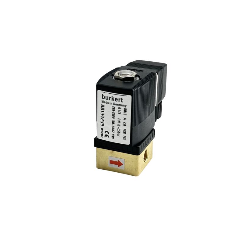 ২২০VAC ৮W ০-১৬বার সোলেনয়েড ভালভ বার্কার্ট ০০১৩৪২২৪৮, ৬০১৩ ডাইরেক্ট অ্যাক্টিং ২/২ নরমালি ক্লোজড, জি১/৮ থ্রেড, ২.৫মিমি অরিস, ব্রাস বডি এফকেএম সিল