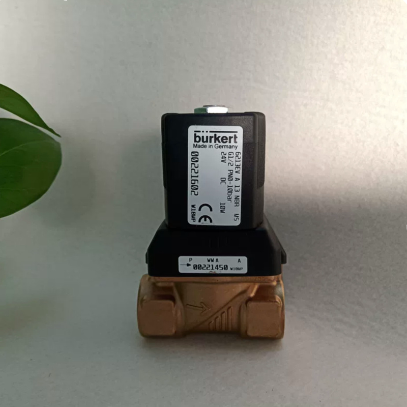 0-10 বার চাপ প্রতিরোধী Burkert 00221618 টাইপ 6213 সোলিনয়েড ভালভ, এনবিআর সিলিং 13 ওরিফিস জি 3/4 থ্রেড, ব্রাস হাউজিং ডিসি 24 ভি 8 ডাব্লু -10 ~ 80 ডিগ্রি সেলসিয়াস পাইপলাইনগুলির জন্য