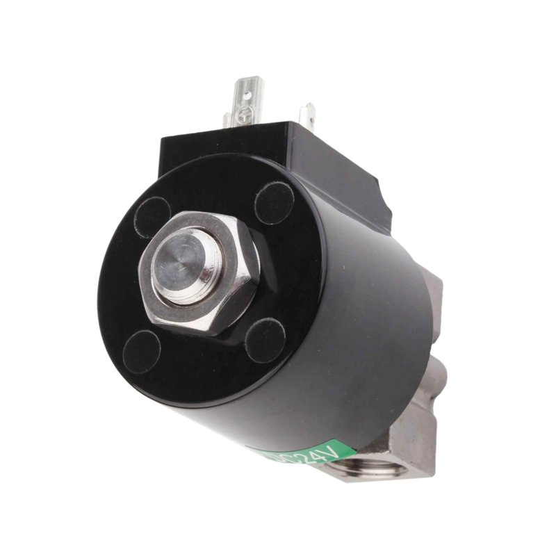 8.7AAS020B পোর্ট আকার 1/2 3/8 বায়ুসংক্রান্ত Solenoid ভালভ স্টেইনলেস স্টীল 304 শরীর উপাদান গর্ত আকার 2mm