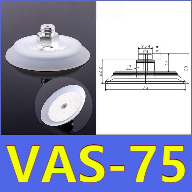 FESTO VAS75 Flat Round Vacuum Suction Pad RoHS Compliant Multi Color Elastomer Material For Large Size Smooth Surface Workpiece Lifting