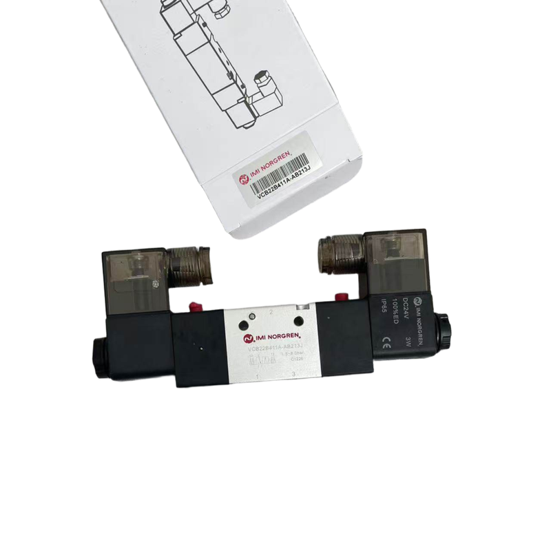3/2 Normally Closed Double Solenoid Valve IMI NORGREN VCB22B411A-AB213J G1/4 24VDC Pneumatic Valve for Vacuum Circuit NBR Seal