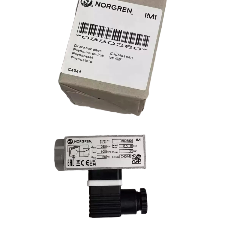 0.5 to 8bar Explosion Proof Pressure Switch IMI NORGREN 0880380 G1/4 Thread Pressure Interlock Switch for Chemical Pipeline